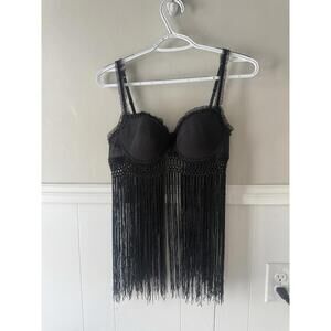 Victoria Secret Sexy Little Thing Lingerie Costume Fringe Western Rave Sz 36C